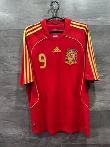 SPAIN 2007 HOME SHIRT JERSEY ADIDAS 614398 MEN RED #9 TORRES Size L - Picture 1 of 24