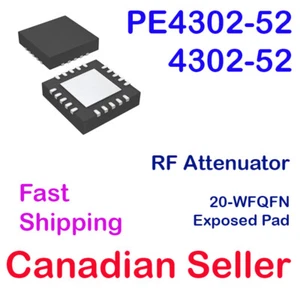 PE4302 IC RF Digital Attenuator 31.5db DC to 4 GHz 1W 50ohm 4302 20-WFQFN pSemi - Picture 1 of 1