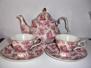 Tetera estilo victoriano A Special Place, 2 tazas y 2 platillos - ¡NUEVA! ¡HAZ OFERTA! - Imagen 1 de 4