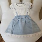 Infant Girl's Blue and White Jumper style Dress