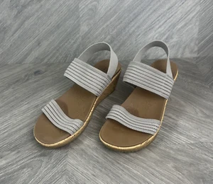 Skechers Cali Beverlee Riemchensandaletten grau Keilabsatz _ UK-Größe 5 - Bild 1 von 16