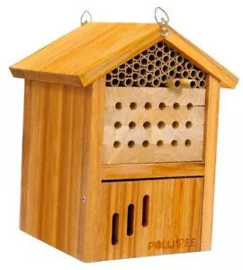 Mason Bee House Wax Coated Bee House，Carpenter Bee Hotel for The
