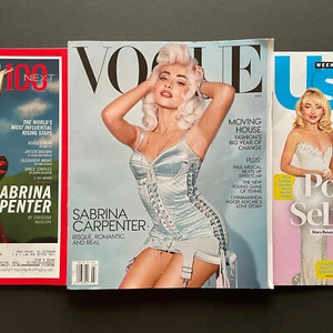 SABRINA CARPENTER On 2024 & 2025 Vogue, Time, & US Weekly Magazine Issues - Picture 1 of 4