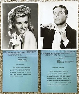BLONDIE-1942 CBS RADIO SHOW- 2 PROMO PHOTOS+SHEETS-ARTHUR LAKE-PENNY SINGLETON - Picture 1 of 7