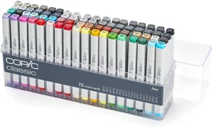 Copic Sketch B Colored Dual Refillable Markers Set of 72 Sealed Case from Japan - Picture 1 of 5