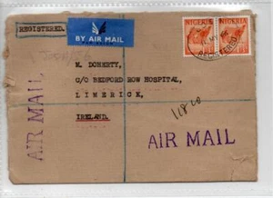 NIGERIA: 1966 Registered airmail cover to Irish Sweepstakes, Ireland (C71889) - Picture 1 of 1