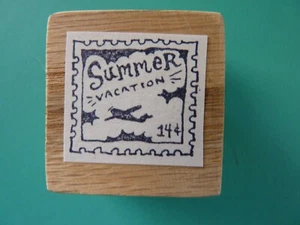 Sello de goma para cochecito de bebé de goma franqueo imitación vacaciones de verano  - Imagen 1 de 2