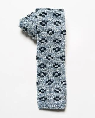 Isaia Napoli NUEVO CON ETIQUETAS $230 Azul Marino Patrón Geométrico Tejido Parte Inferior Plana Corbata 2.75” Foto 1 de 3