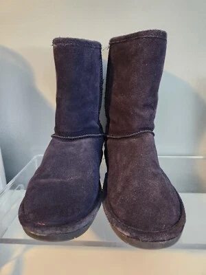 Bearpaw - Bianca Short Purple Suede Sheepskin Wool Lined Boots  Women's Size 9* - Image 1 of 4
