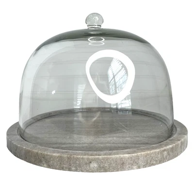 Marble Covered Cake Stand Dessert Slab Warm Gray 10" Hearth & Hand with Magnolia - Image 1 of 4