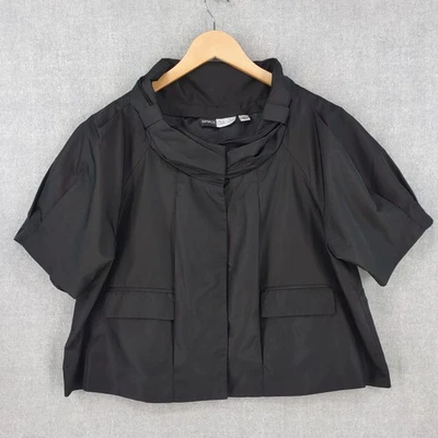 Chaqueta Chloe Dao Mujer XL Manga Corta Cuadrado Corto Abrigo Bolsillos Simplemente Moderno Foto 1 de 4