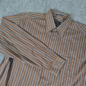 Van Heusen Wrinkle Free Striped Dress Shirt Long Sleeve Business Casual M - Picture 1 of 12