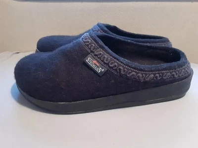 Zueco de lana original STEGMANN para mujer 9,5 EE. UU. 40,5 UE zapatos de corcho gris carbón Z Foto 1 de 4