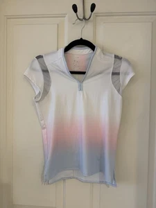 Lucky In Love T Shirt Girls Large 14 Ombré V-Neck Performance - Picture 1 of 4