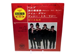 The Beatles / Help I'm Down Ticket To Ride Japan Ep & Pic Sleeve 33 RPM EX/VG+ - Imagen 1 de 4