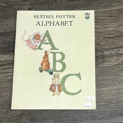 Beatrix Potter Alphabet Cross Stitch Pattern Booklet Green Apple 593 - Image 1 of 3