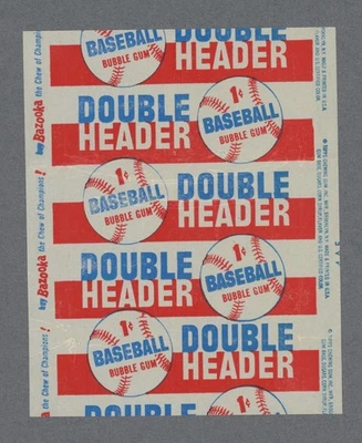 1955 Topps Doubleheader Baseball 1 ¢ Verpackung - Bild 1 von 2