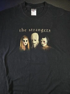 Camiseta de la película The Strangers 2008, negra, talla 23x28", sin defectos, Jerzees - Imagen 1 de 6