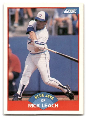 Rick Leach 1989 Score Baseball #540 Toronto Blue Jays - Image 1 of 2