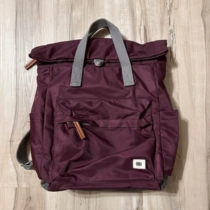 Sac à dos moyen Ori London Canfield prune nylon recyclé envoi rapide - Photo 1/6
