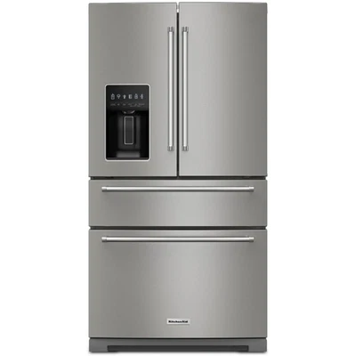 KitchenAid KRMF536RPS 36 puertas francesas refrigerador 26,2 Cu. Pies: acero inoxidable Foto 1 de 4