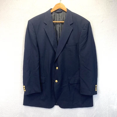 Blazer Brooks Brothers 346 Para Hombre 43R Azul Marino Lana Peinada Botones Dorados 2 Botones Foto 1 de 4