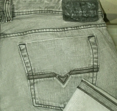 *QUENTE AUTÊNTICO JEANS ITÁLIA masculino DIESEL @ ZATINY 8WM BOOTCUT CINZA 38 x 32 - Imagem 1 de 4