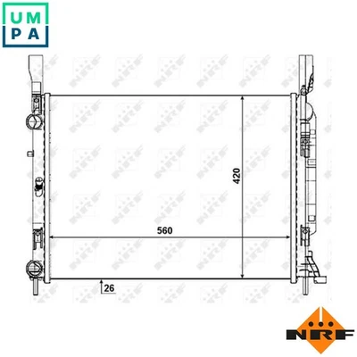 RADIATOR ENGINE COOLING 53004 FOR K9K802/804/800/812/808/608/636/646/647 1.5L - Image 1 of 4