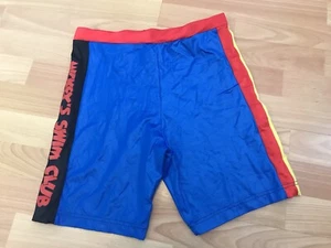 80s Rare VTG Mickey Mouse Swim Club Swimming Trunks Boys Youth L Swimwear Disney - Picture 1 of 8