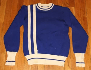 VTG Blue Wool Cheerleading Sweater Size 38 "Streakettes" Cheerleader Supply Co. - Picture 1 of 7