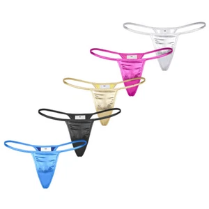 Mujer Metálico Low Rise Micro Bikini Thongs G-string T-back Ropa interior Bragas - Imagen 1 de 46