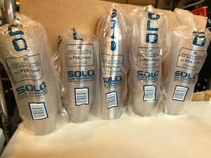 SOLO Plastic Cups Small Clear 710ml Drink Tasting Size P24 219 cups NEW #2426 - Picture 1 of 2