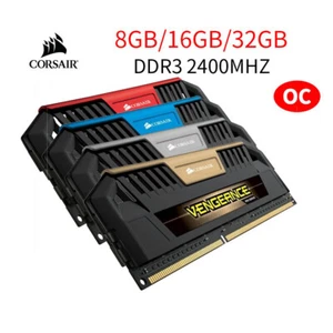 Corsair Pro Series 32GB 16GB 8GB 4G DDR3 OC 2400MHz PC3-19200U PC Memory RAM LOT - Picture 1 of 16