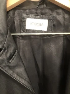 womens black leather jacket size 14 - Picture 1 of 7