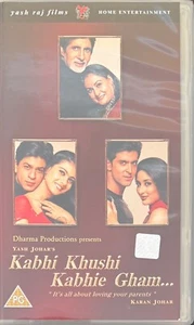 Kabhi Khushi Kabhie Gham *Amitabh *Shah Rukh Khan *Kajol - Bollywood VHS Tape - Imagen 1 de 5