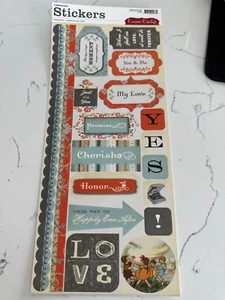 Cosmo Cricket Card Stock Stickers "Everafter" Promise My Love Honor Scrapbooking - Picture 1 of 5