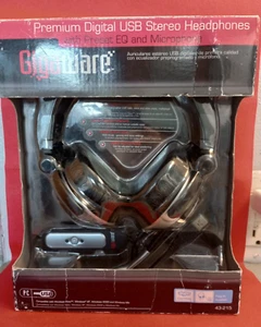 GIGAWARE Wrap Around Premium USB Stereo Headphones w Preset EQ & Mic 43-215 MIB - Picture 1 of 21