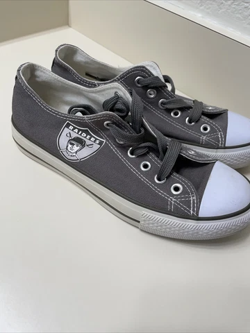 Raiders Womens Size 7 Canvas Tennis Shoes Sneakers Euc Cover