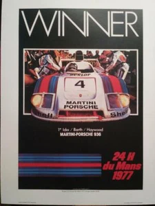 Póster de carreras de fábrica Porsche WINNER 24 LeMans 1977  - Imagen 1 de 1