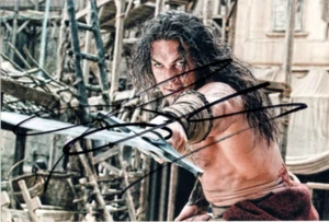 CONAN/AQUAMAN/GAME OF THRONES: JASON MOMOA SIGNED 6x4 ACTION PHOTO+COA - Picture 1 of 1