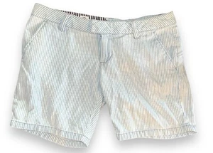 Volcom Women’s White and Blue Stripes Shorts Size 3 US - Picture 1 of 12