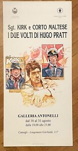 Locandina originale mostra Sgt Kirk e Corto Maltese - I  due volti di Hugo Pratt