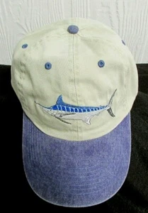 Casquette de sport MARLIN brodée poisson réglable PUTTY / BLEU chapeau de pêche NEUF AG1 - Photo 1/5