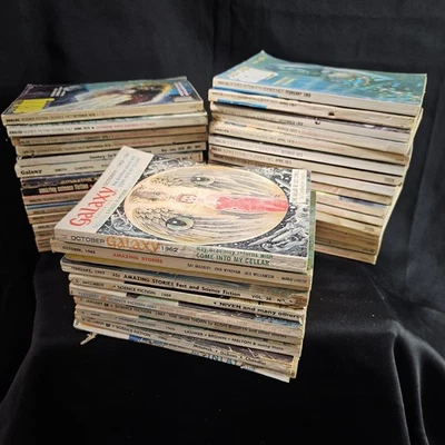 Vintage Analog, Galaxy, If & Amazing Sci-Fi Fantasy Magazine Lot of 42 1960s-70s - Image 1 of 4