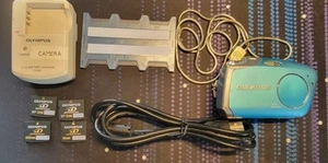 Olympus Stylus Verve Lot Bundle Camera Cards Battery Cable Card Holder... - Picture 1 of 8