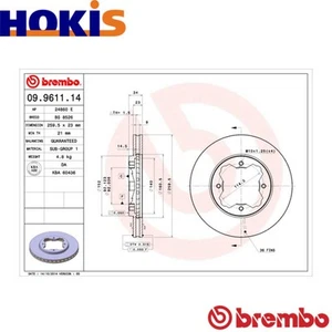2x BRAKE DISC 09.9611.14 FOR ROVER 600I F 18 A3 1.8L F20Z1/20Z2 2.0L 4cyl 600 I - Picture 1 of 9