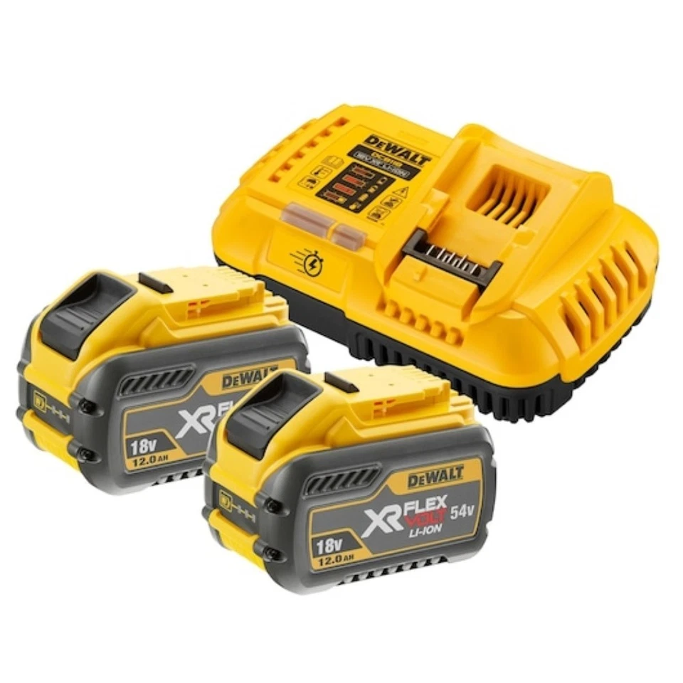 Pack of 2 Battery Powered XR Flexvolt 18V/54V 12Ah/4Ah LI-ION+ Charger DEWALT - Image 1 of 2