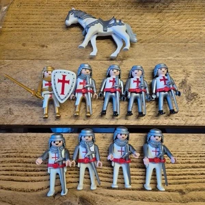 Vintage Playmobil Castle Knights Crusaders Weapons Accessories Horses Bundle - Picture 1 of 4