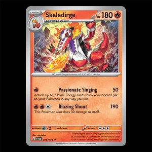Skeledirge 038/198 Holo Raro - Conjunto Base Violeta Escarlata Tarjeta Pokémon - Imagen 1 de 1