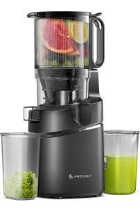 AMZCHEF Automatic Cold Press Juicer Machines 250W Liberate Your Hands -145MM... - Afbeelding 1 van 7